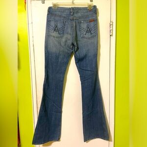 7 for all mankind low rise jeans, sz 26